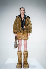 Velvet Wanderer Down Jacket with Removable Collar