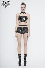 Street Rebel Vinyl Halter Top - Punk Edge