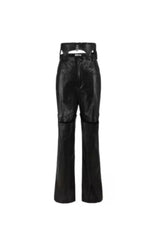 Dual Form Leather Pants - Versatile Cut for Spring Boldness