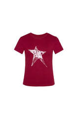 Panic Pulse Star Tee-Punk Red