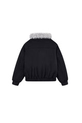 Feral Frost Suede Fur Jacket - Black