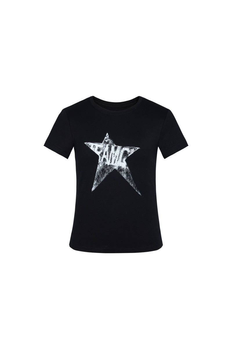 Panic Pulse Star Tee-Black