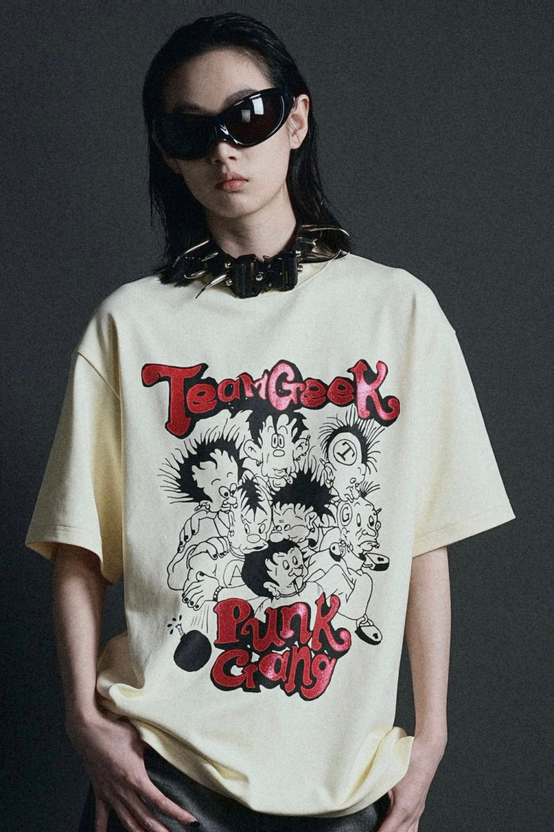 Punk Gang Graphic Oversized Tee