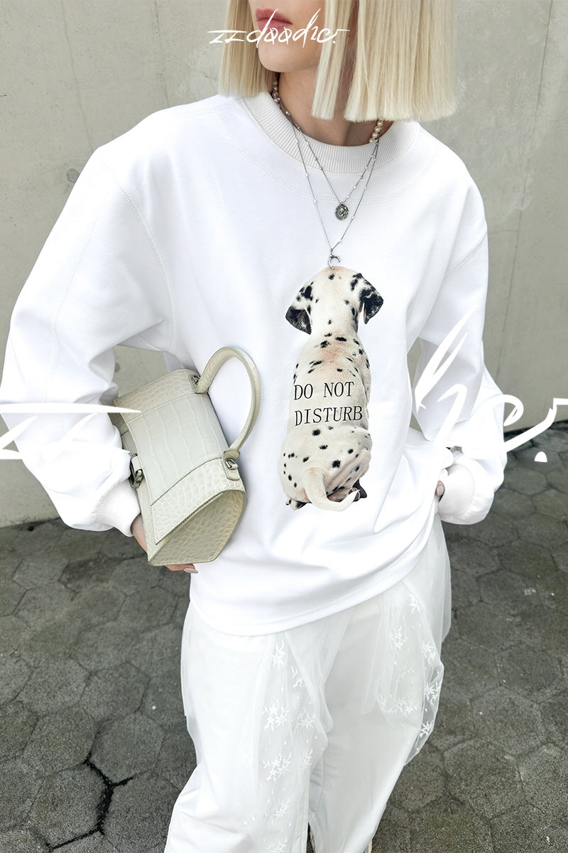 Silent Companion Dalmatian Sweatshirt-White