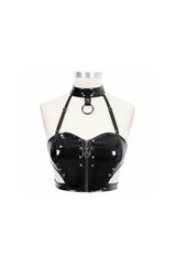 Street Rebel Vinyl Halter Top - Punk Edge