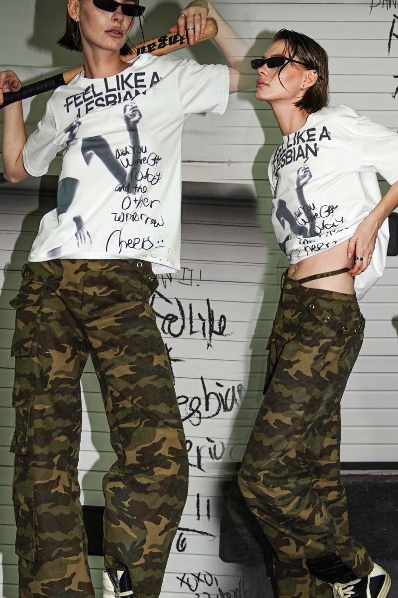 Urban Wasteland Camo Cargo Trousers