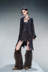 Frayed Legacy Long Knit Coat