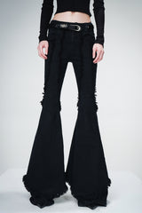 Vintage Edge Frayed Bootcut Pants