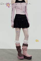 Studded Bubble Mini Skirt