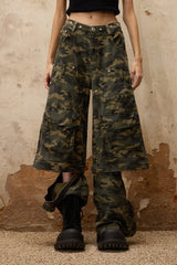 Versatile Camouflage Flow Cargo Pants