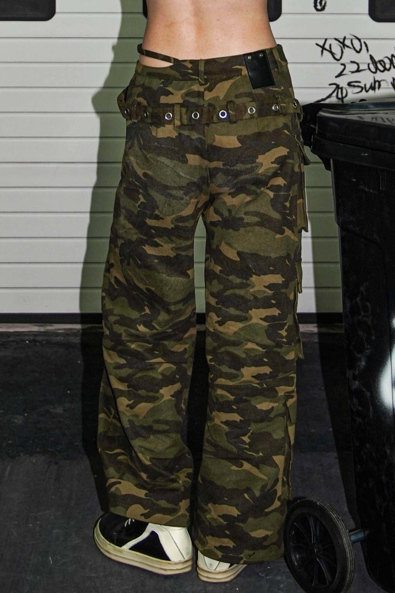 Urban Wasteland Camo Cargo Trousers