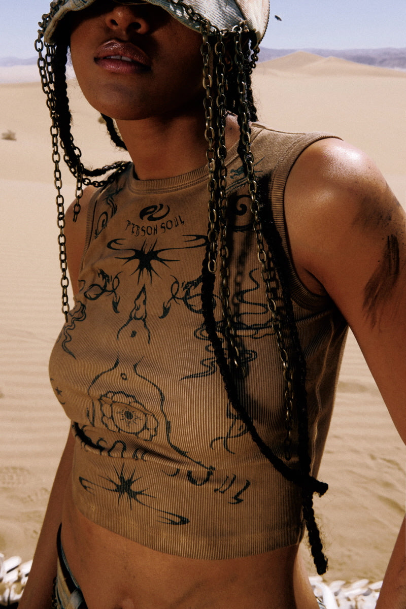 Desert Totem Distressed Tank Top