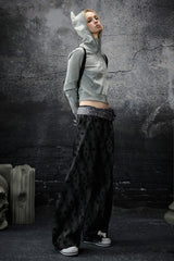 Playful Dual-Spirit Hoodie Jacket - Gray