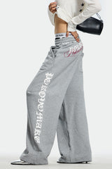 Midnight Script Wide-Leg Sweatpants