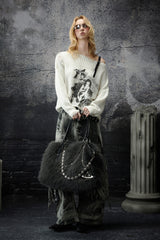 Belted Asymmetry Knit Sweater