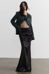 Frayed Edge Tweed Crop Jacket