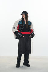 Color-Block Rebel Biker Jacket