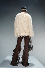 Cream Whispers Brushed Fur Jacket