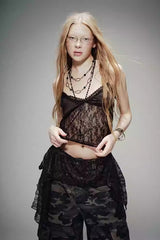 Midnight Lace Asymmetry Camisole