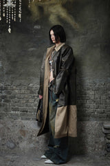 Dual-Tone Luxe Trench Coat with Premium Detailing