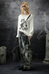 Belted Asymmetry Knit Sweater