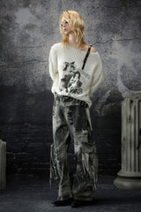 Belted Asymmetry Knit Sweater