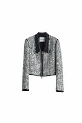 Sparkling Glam Sequin Cropped Jacket