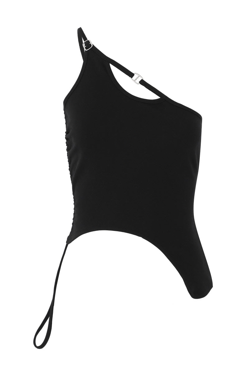 Edgy Asymmetry One-Shoulder Camisol Top