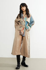 Artful Fusion Printed Trench Coat