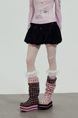 Studded Bubble Mini Skirt