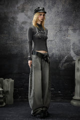 Shadow Script Washed Loose Jeans