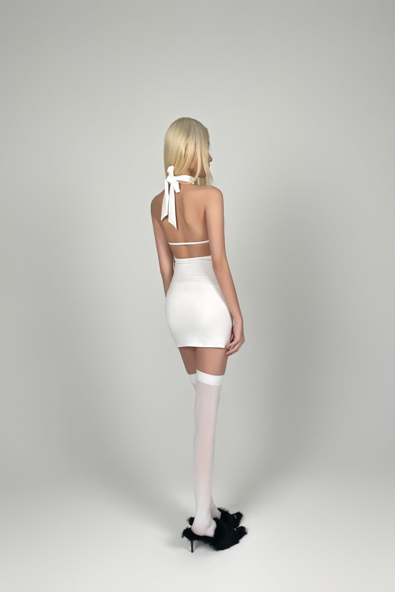 White Muse Halterneck Bodycon Mini