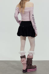 Studded Bubble Mini Skirt