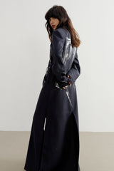 Metallic Brushstroke Maxi Suit Jacket