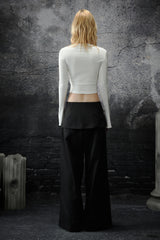 Retro Graphic Wide-Leg Pants