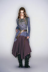 Dark Enchantress Lace-Up Handkerchief Skirt