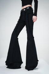 Vintage Edge Frayed Bootcut Pants