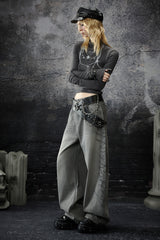 Shadow Script Washed Loose Jeans