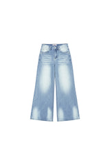 Vintage Wash Wide Leg Jeans