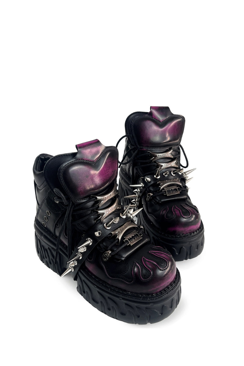 Obsidian Spike Platform Boots