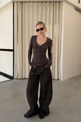 Silent Mark V Long Sleeve Top - Gray