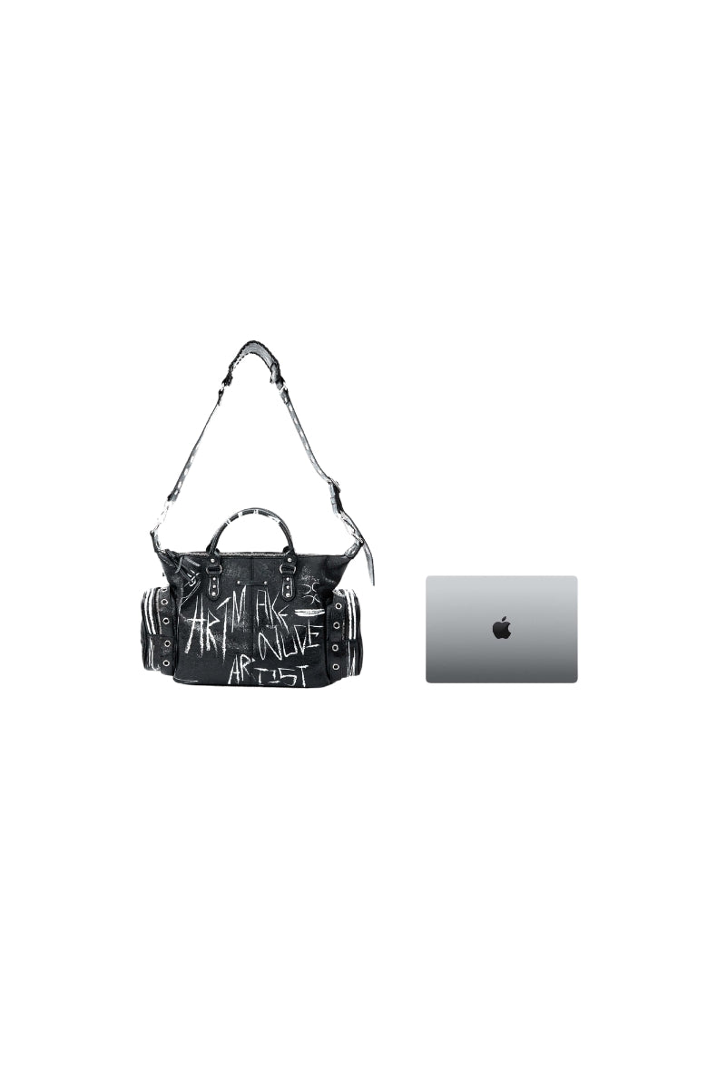 Graffiti Rivet Biker Bag