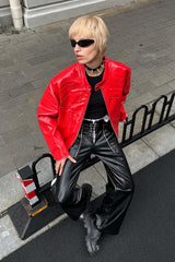 Crimson Frame Leather Jacket