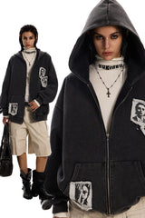 Echo Face Zip Hoodie