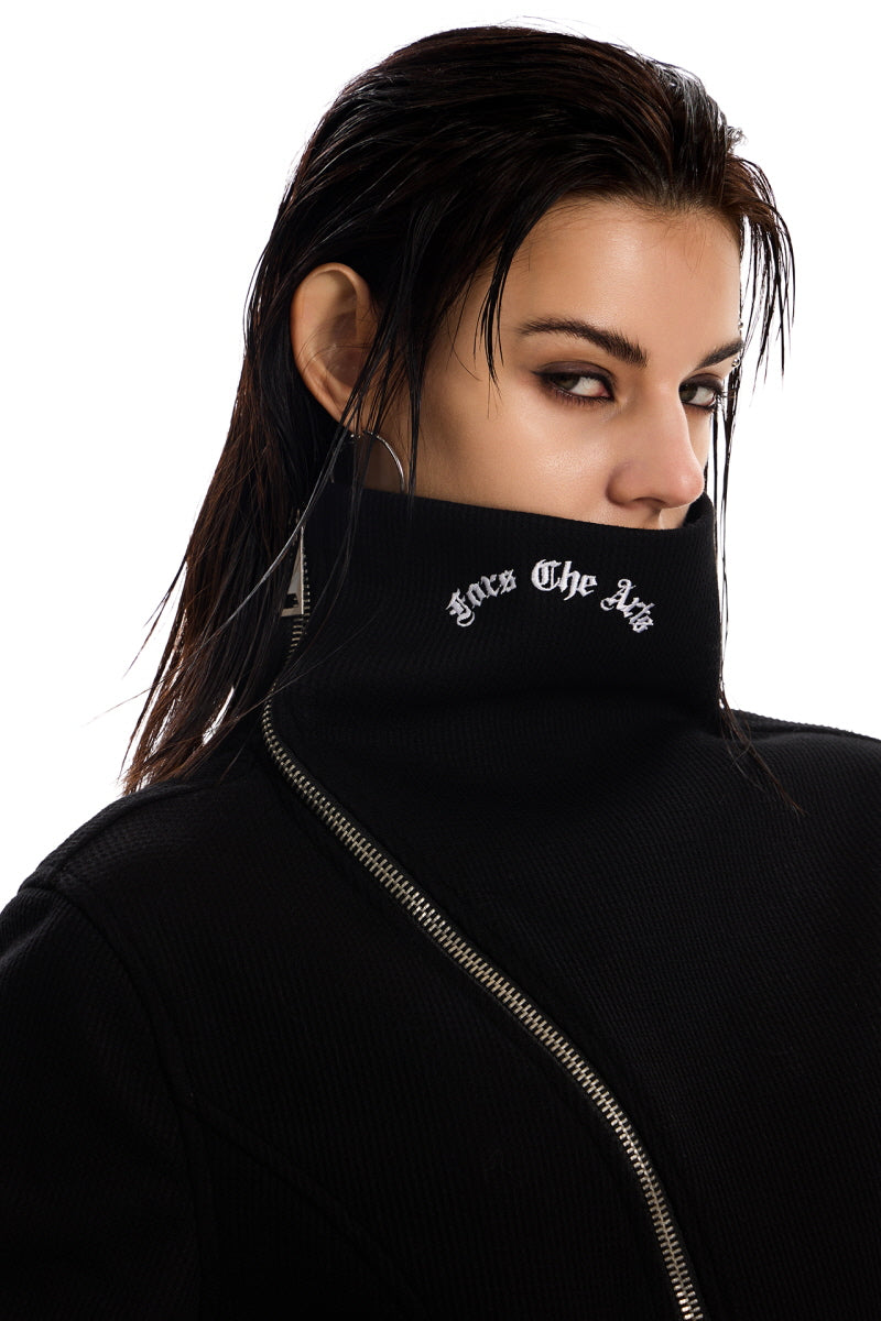 Shadow Axis High-Neck Zip Top