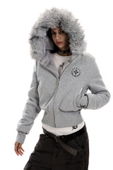 Frostline Fur-Trim Hoodie