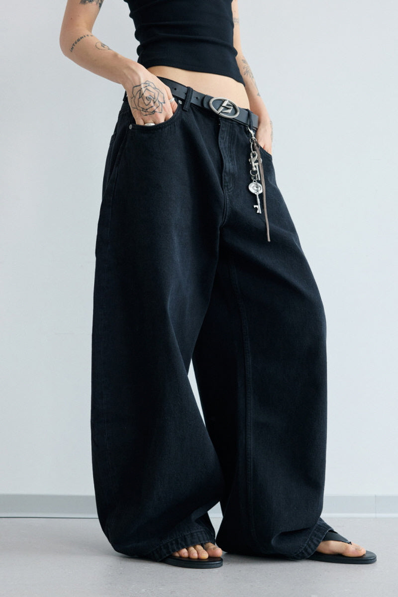 Low Shadow Wide-Leg Jeans