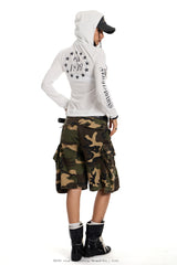 Night Code Gothic Hood Top - White