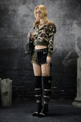 Camo Edge Faux Fur Hooded Jacket