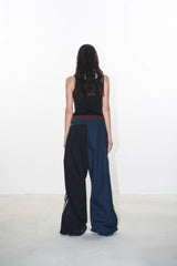 Dual-Tone Double-Layer Statement Pants